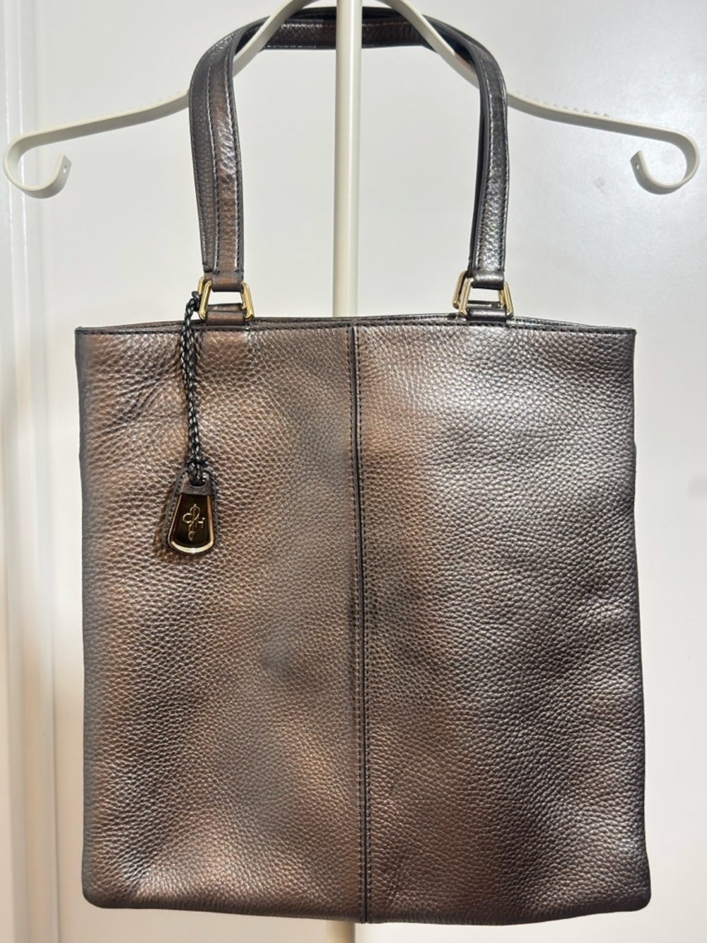 Cole Haan Metallic Handbag | Chic Statement Bag | Minimal Wear - Picture 6 of 7